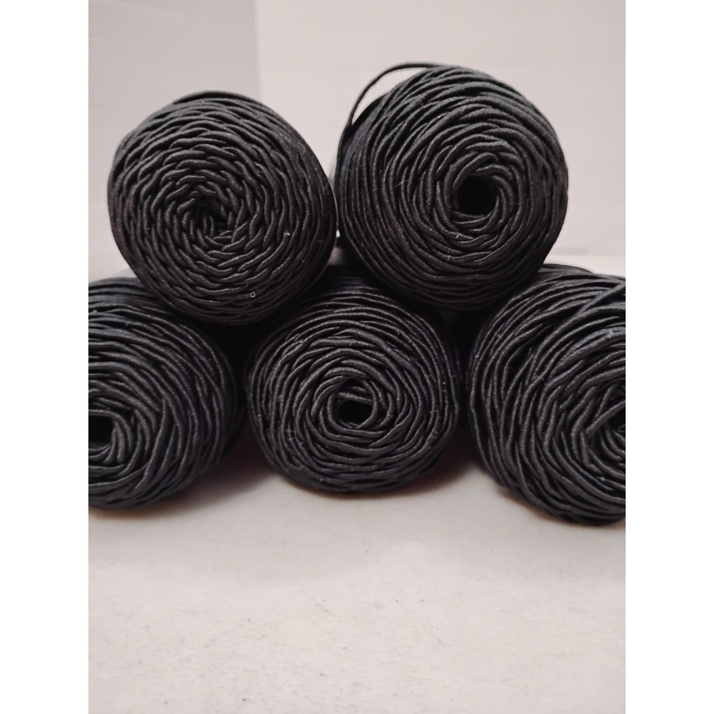 5 Skeins Lion Brand For The Home Cording Betty Backpack DIY Discontinued Black - Picture 8 of 8